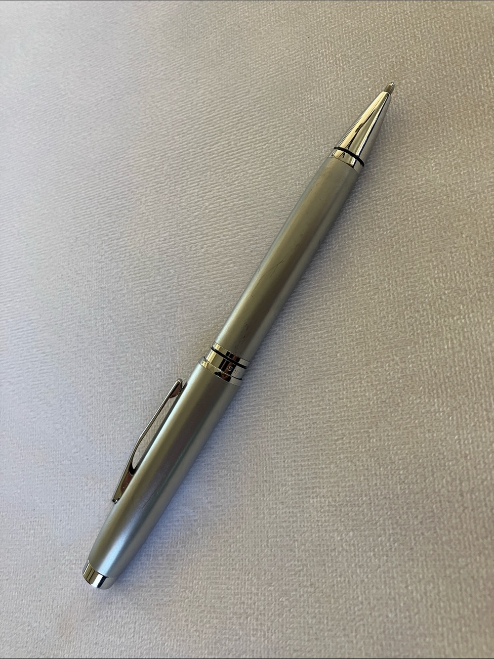Vintage Cross Elite Satin Chrome Ballpoint Pen